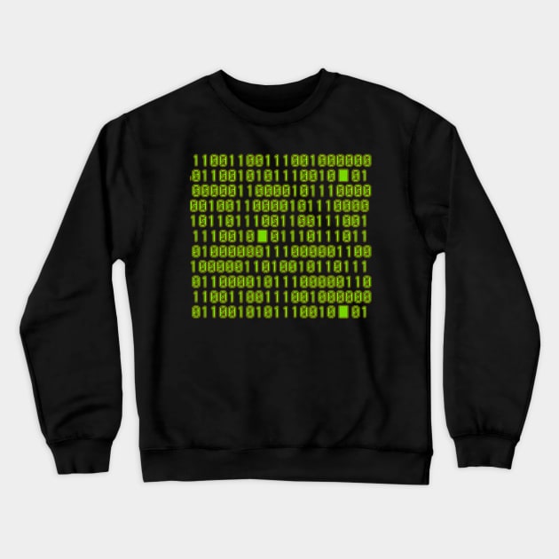 Binary Code (version 1) Crewneck Sweatshirt by CJProArtz